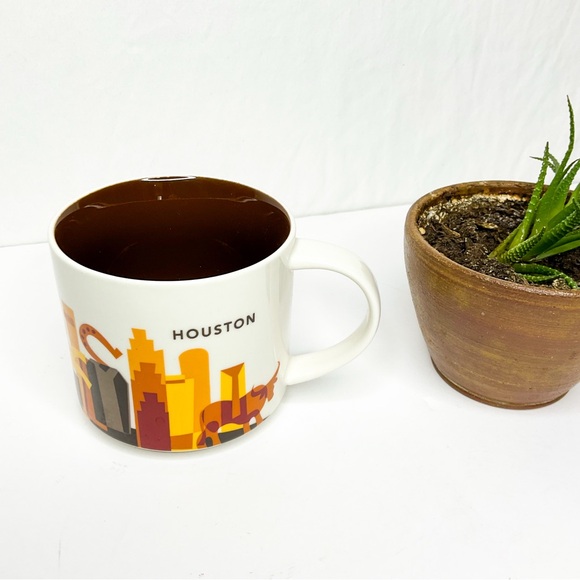 Starbucks Other - Starbucks Houston You Are Here Mug Skyline Brown Interior